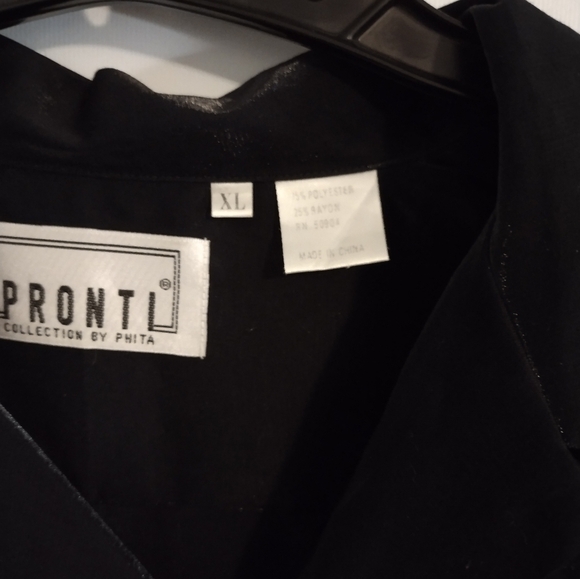 𝅺nwot Pronti Button Down Shirt Size XL Color Black - Picture 5 of 6